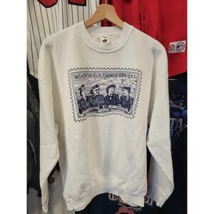 vtg y2k WOMEN IN MILITARY Sweatshirt large // postage art united states womens